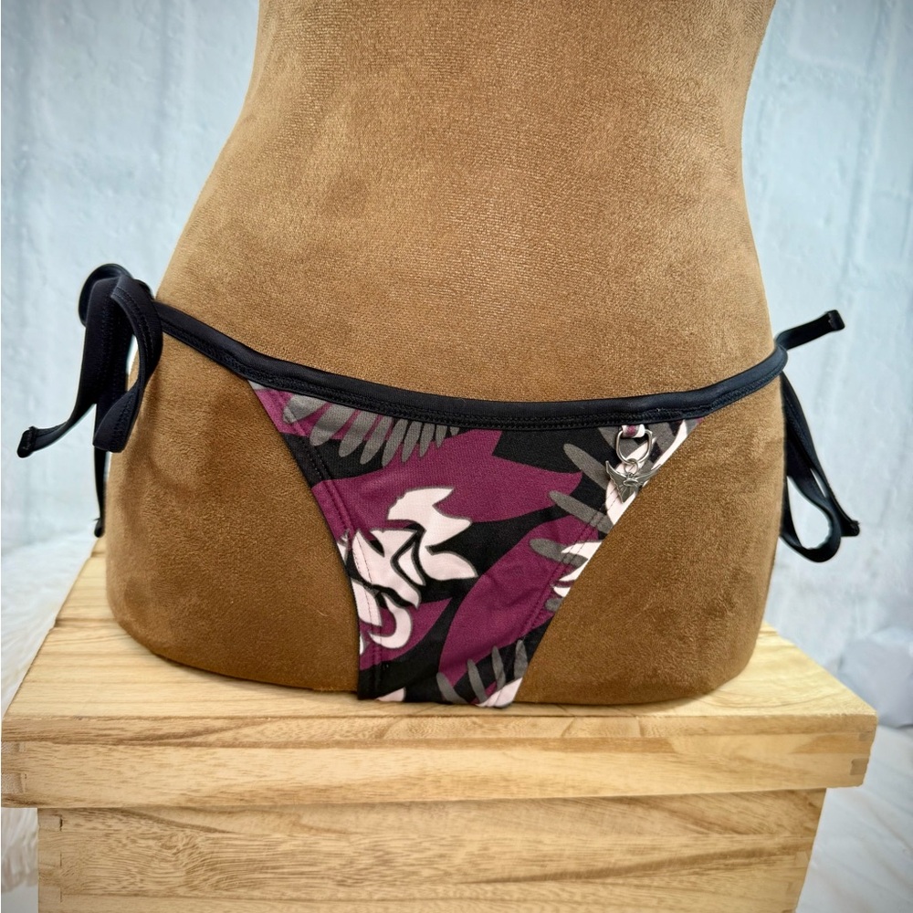 Oakley Reversible Black Tie Bikini Swim Bottoms